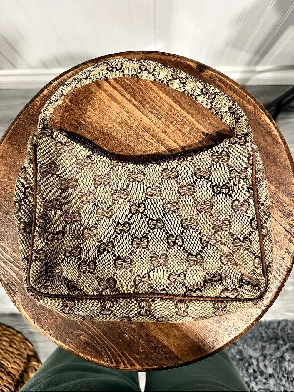Gucci GG Monogram Canvas Mini Hobo Bag